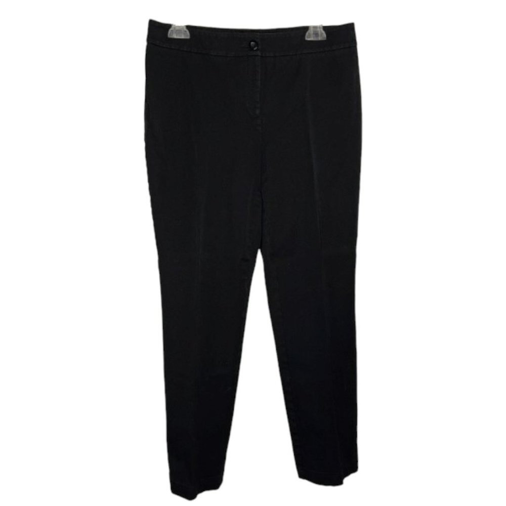 Chico's Fabulously Slimming Cotton Ankle Pants - Black - 1 (8-10)